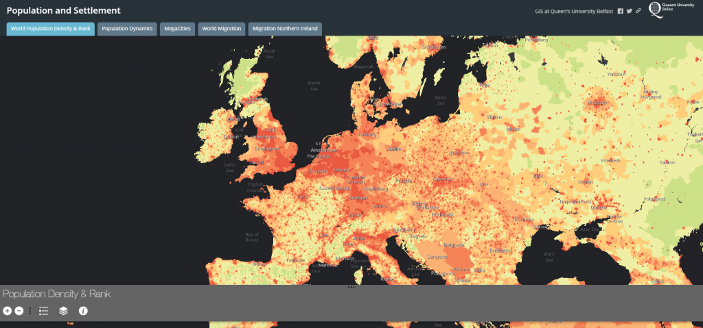 Population and Settlement Learning Web Map